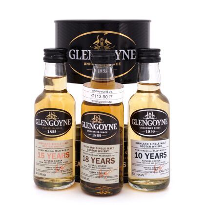 Glengoyne Miniatur-Set 10 Jahre 40% 15 & 18 Jahre 43% je 0,05l 0,150 Liter/ 42.0% vol