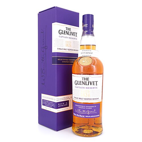 Glenlivet Captain's Reserve Cognac Cask Finish  0,70 Liter/ 40.0% vol Produktbild