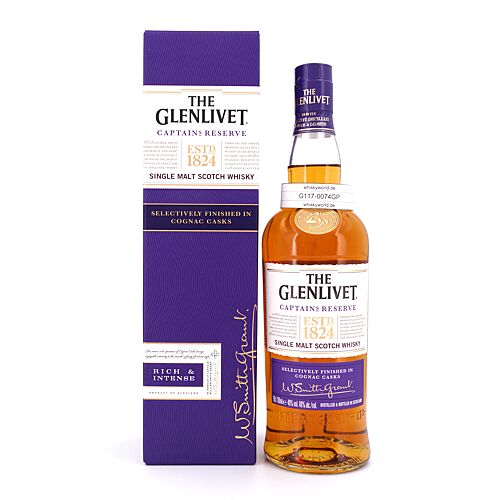 Glenlivet Captain's Reserve Cognac Cask Finish  0,70 Liter/ 40.0% vol Produktbild