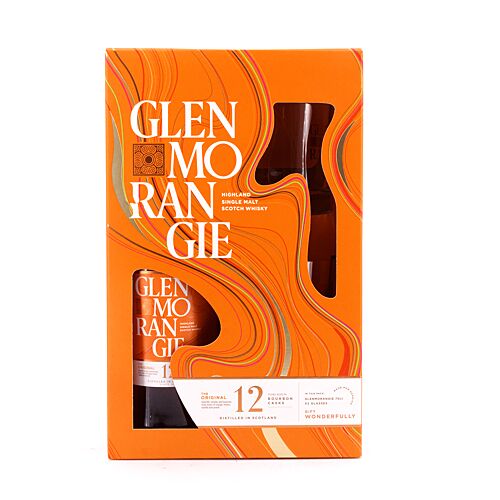 Glenmorangie The Original 12 Jahre Geschenkpackung mit 2 Stck Gläser 0,70 Liter/ 40.0% vol Produktbild