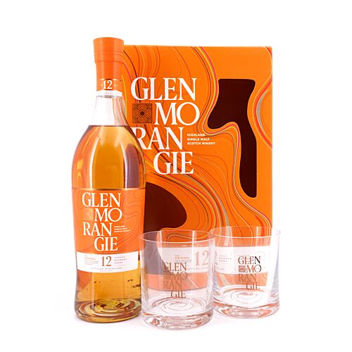 Glenmorangie The Original 12 Jahre Geschenkpackung mit 2 Stck Gläser 0,70 Liter/ 40.0% vol Produktbild