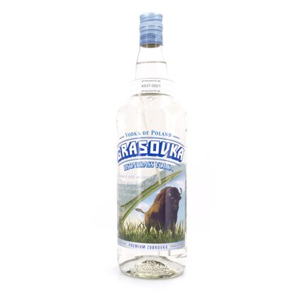 Grasovka Bisongras Vodka mit Büffelgrashalm in der Flasche 1 Liter/ 40.0% vol