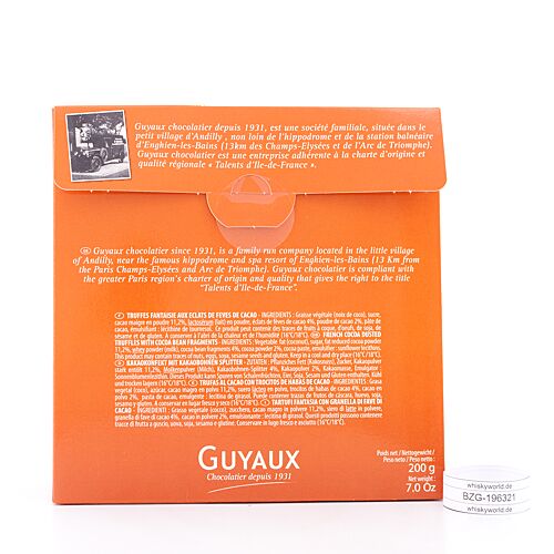Guyaux Kakaokonfekt mit Kakaosplittern ohne Palmöl  200 Gramm Produktbild