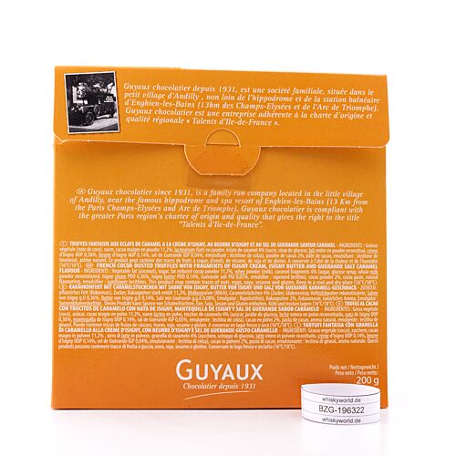 Guyaux Truffes Fantaisie mit Karamell-Stückchen Kakaokonfekt ohne Palmfett 200 Gramm Produktbild