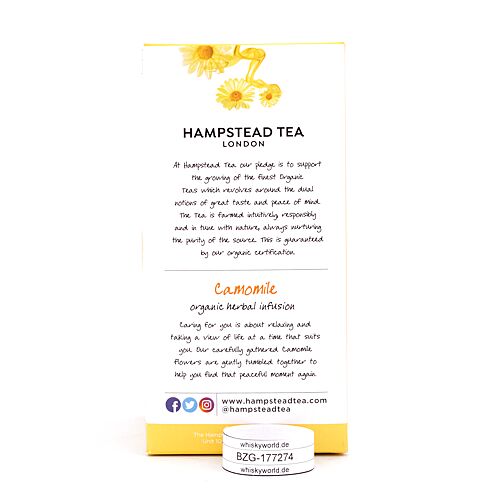 Hampstead Tea BIO Care for you Camomile 20 Teebeutel 30 Gramm Produktbild