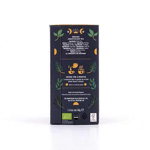 Hampstead Tea BIO Organic Assam Imperial 20 Teebeutel 40 Gramm Produktbild