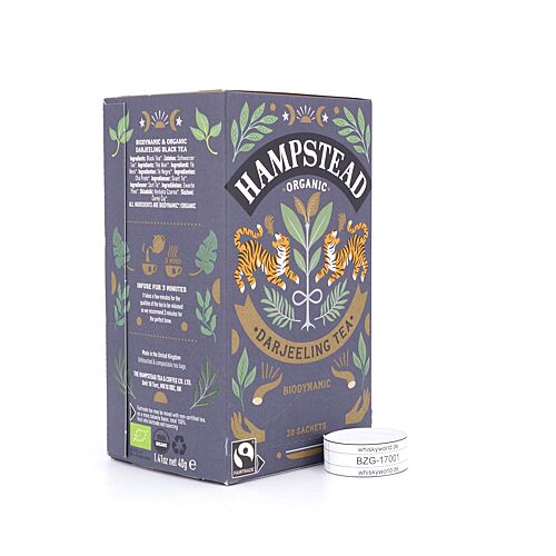 Hampstead Tea BIO Organic Darjeeling 20 Teebeutel 40 Gramm Produktbild