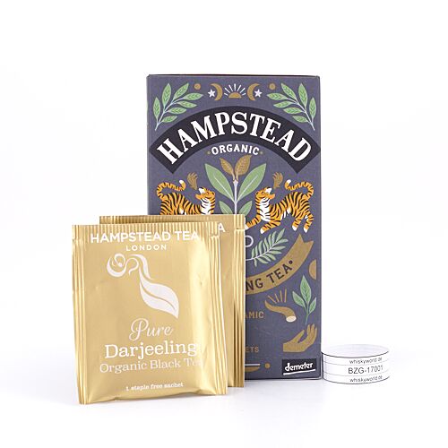 Hampstead Tea BIO Organic Darjeeling 20 Teebeutel 40 Gramm Produktbild