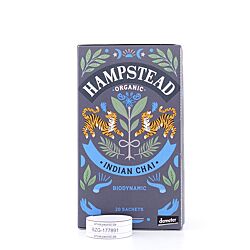 Hampstead Tea BIO Organic Indian Chai Black Tea 20 Teebeutel Gewürzter Schwarztee Produktbild