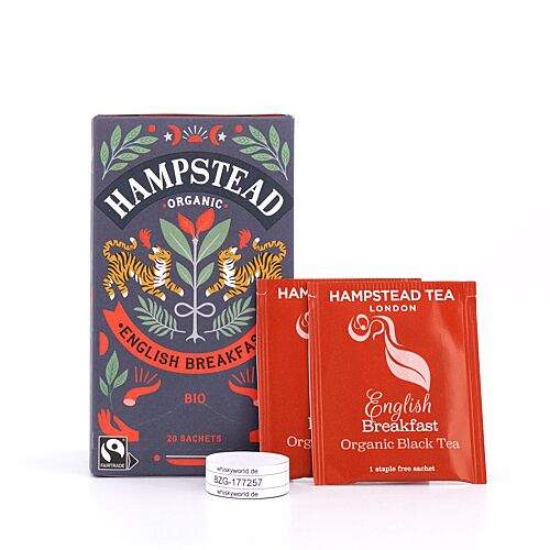 Hampstead Tea BIO Organic English Breakfast 20 Teebeutel 40 Gramm Produktbild