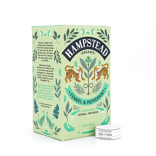 Hampstead Tea BIO Organic Fennel & Peppermint 20 Teeebeutel 30 Gramm Produktbild