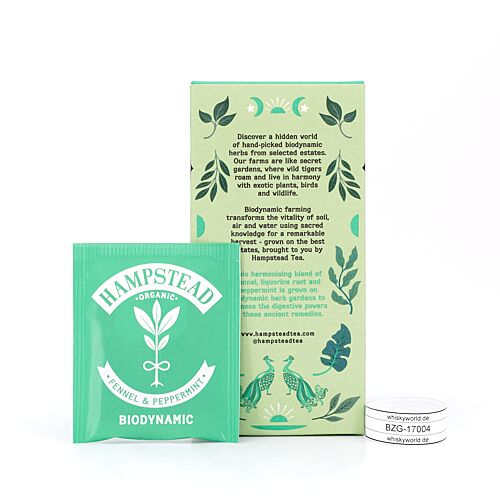 Hampstead Tea BIO Organic Fennel & Peppermint 20 Teeebeutel 30 Gramm Produktbild
