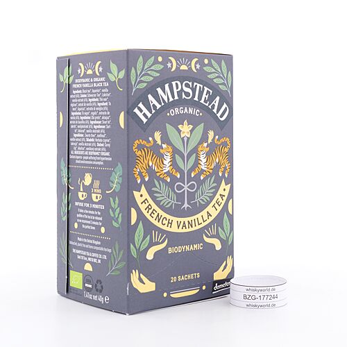 Hampstead Tea BIO Organic French Vanilla 20 Teebeutel 40 Gramm Produktbild