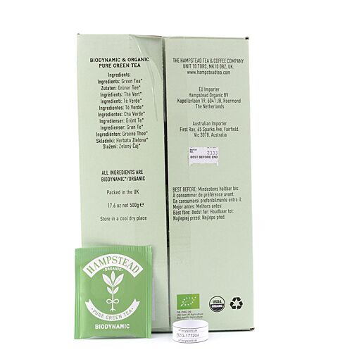 Hampstead Tea BIO Organic Green Tea Gastropack mit 250 Teebeutel 500 Gramm Produktbild