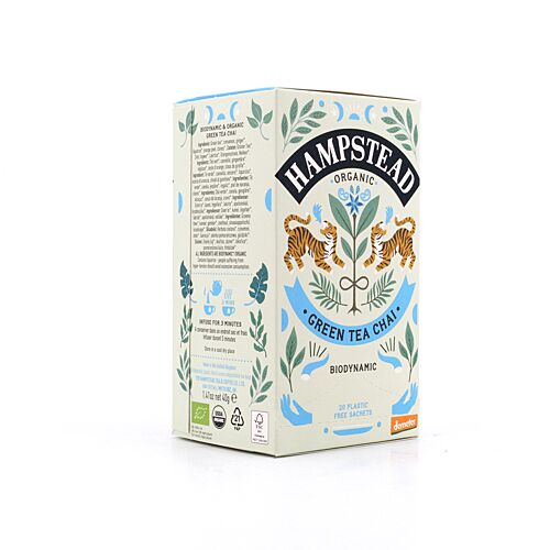 Hampstead Tea BIO Organic Life Chai Spiced Green Tea 20 Teebeutel Gewürzter Grüntee 40 Gramm Produktbild