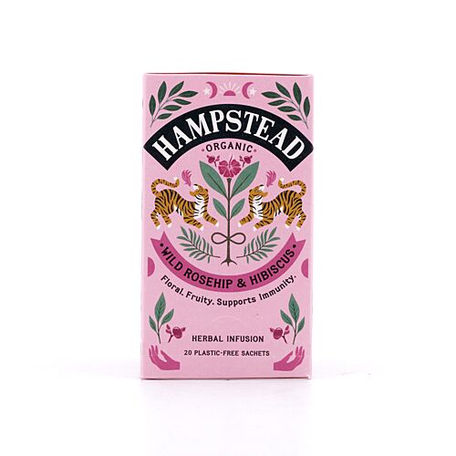 Hampstead Tea BIO Organic Rosehip Hibiscus 20 Teebeutel 30 Gramm Produktbild