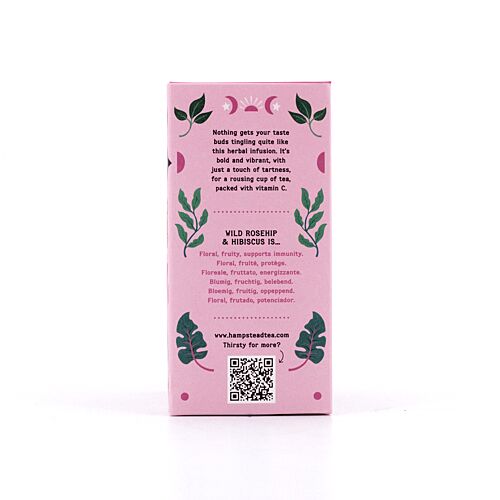 Hampstead Tea BIO Organic Rosehip Hibiscus 20 Teebeutel 30 Gramm Produktbild