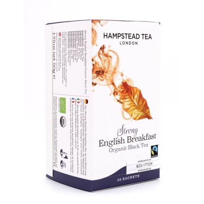 Hampstead Tea BIO Organic Strong English Breakfast 20 Teebeutel 50 Gramm