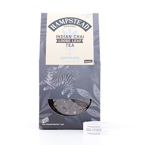 Hampstead Tea Indian Chai Biodynamic Loser Tee im Spitzbeutel 100 Gramm Produktbild