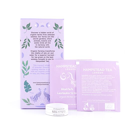 Hampstead Tea Meditate your Spirit Lavender & Valerian 20 Teeebeutel 20 Gramm Produktbild