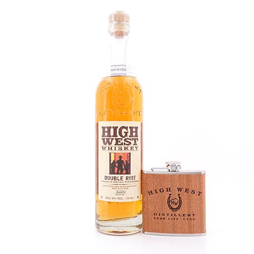 High West Double Rye A Blend Of Straight Rye Whiskies mit Flachmann 0,70 Liter/ 46.0% vol Produktbild
