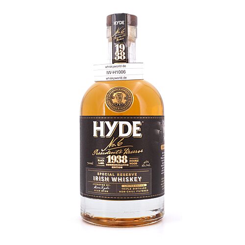 Hyde No. 6 Presidents Reserve Black Label Double Wood  0,70 Liter/ 46.0% vol Produktbild