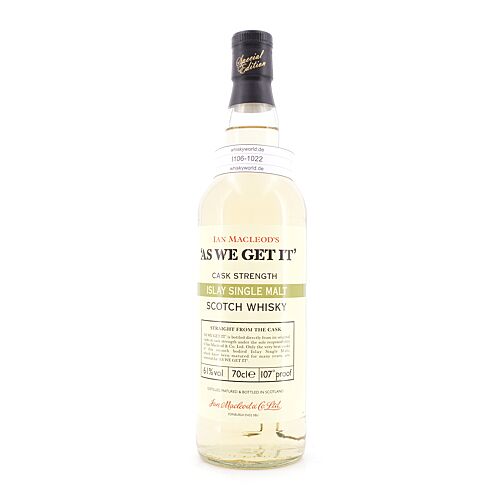 Ian Macleod as we get it Islay Single Malt Cask strength 0,70 Liter/ 60.4% vol Produktbild