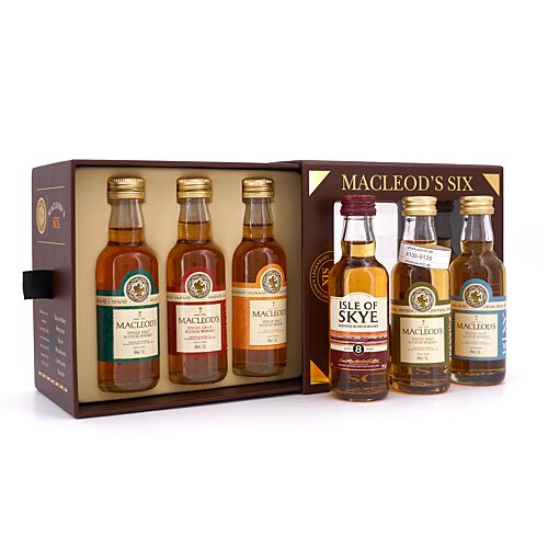 Ian Macleod Scotch Whisky Trail Miniaturen (6 x 0,05l) 4 Stück Single Malt, 1 Stück Single Grain, 1 Stück Blended 8 Jahre 0,30 Liter/ 40.0% vol Produktbild