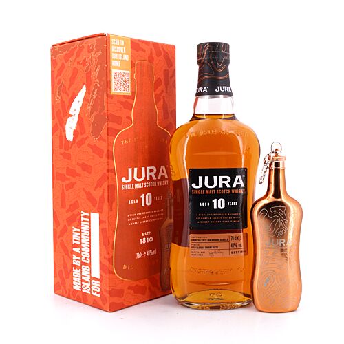 Isle of Jura 10 Jahre Geschenkset mit Hip Flask 0,70 Liter/ 40.0% vol Produktbild