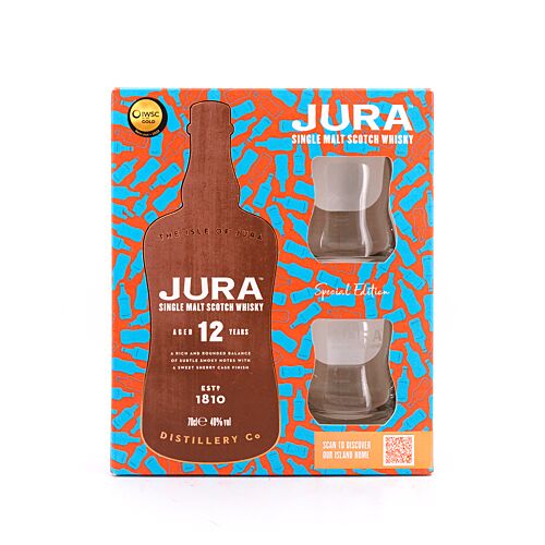 Isle of Jura 12 Jahre Geschenkpackung mit 2 Gläser 0,70 Liter/ 40.0% vol Produktbild