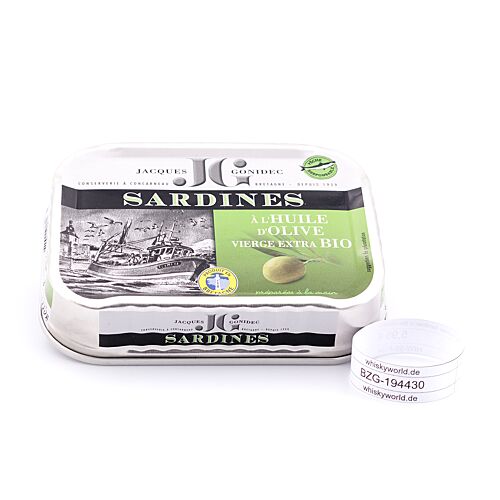 Jacques Gonidec Sardinen in Bio-Olivenöl  115 Gramm Produktbild