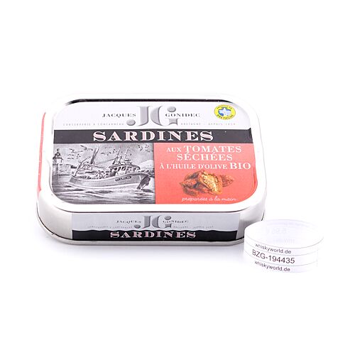 Jacques Gonidec Sardinen mit getrockneten BIO-Tomaten  115 Gramm Produktbild