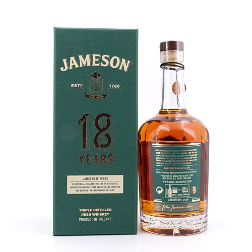 Jameson 18 Jahre  0,70 Liter/ 46.0% vol Produktbild