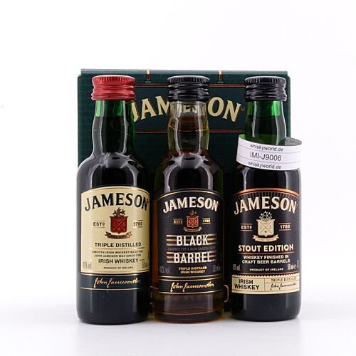 Jameson Tri-Pack Jameson Irish, Black Barrel & Stout Edition je 0,05l 0,150 Liter/ 40.0% vol Produktbild