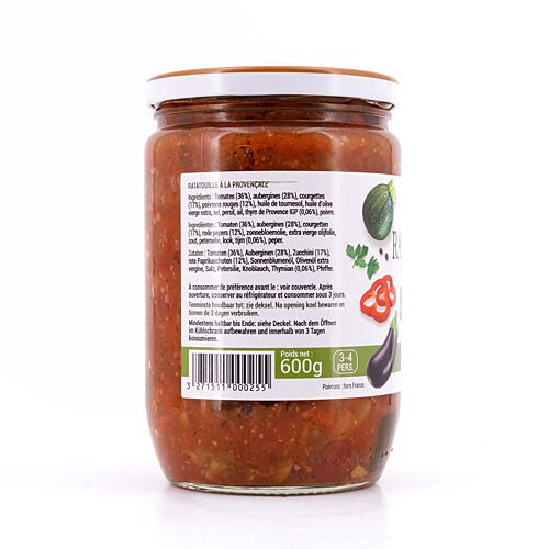 Jean MARTIN Ratatouille A La Provencale Spezialität aus Südfrankreich 600 Gramm Produktbild