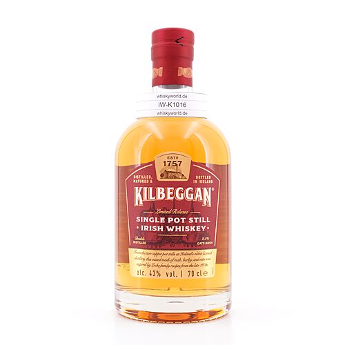 Kilbeggan Single Pot Still Irish Whiskey  0,70 Liter/ 43.0% vol Produktbild