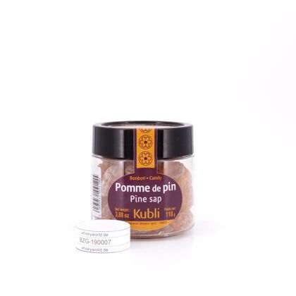 Kubli Pomme de Pin Tannen Bonbons mit Honig, Menthol und ätherischem Kiefernöl in Tannenzapfenform 110 Gramm