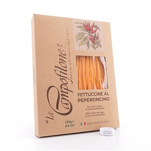 La Campofilone Fettuccine Eiernudeln mit scharfer Paprika  250 Gramm Produktbild