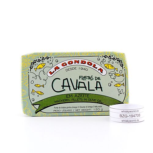 La Gondola Makrelenfilets in Olivenöl  120 Gramm Produktbild