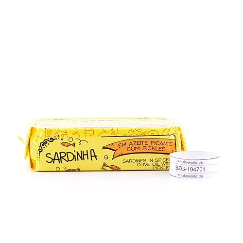 La Gondola Sardinen in pikantem Olivenöl mit Essiggurken 125g 85 Gramm Abtropfgewicht Produktbild