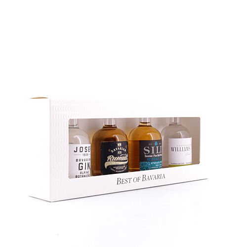 Lantenhammer Best of Bavarian 4 Champions Miniatur-Set je 0,050l Williamsbrand; Josef Gin Alpine; Slyrs Whisky & Rumult Rum 0,20 Liter/ 42.8% vol Produktbild