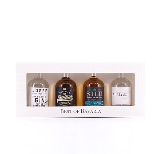 Lantenhammer Best of Bavarian 4 Champions Miniatur-Set je 0,050l Williamsbrand; Josef Gin Alpine; Slyrs Whisky & Rumult Rum 0,20 Liter/ 42.8% vol Produktbild