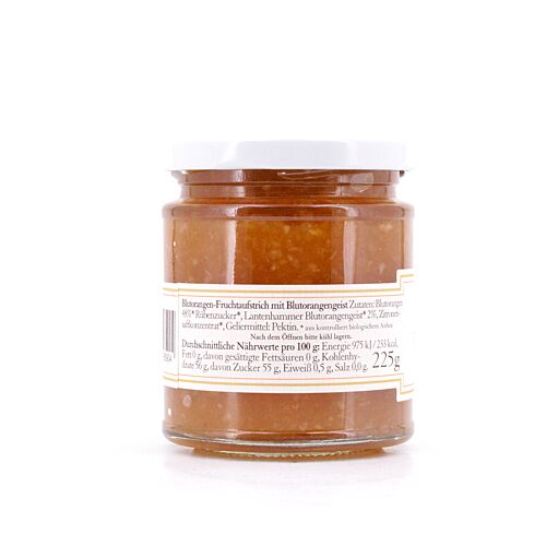 Lantenhammer Blutorangen Fruchtaufstrich mit Blutorangengeist mit 2% Blutorangengeist 225 Gramm/ 2.0% vol Produktbild