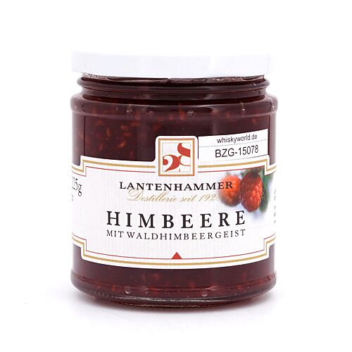 Lantenhammer Fruchtausfstrich Himbeer mit Waldhimbeergeist  225 Gramm/ 2.0% vol Produktbild