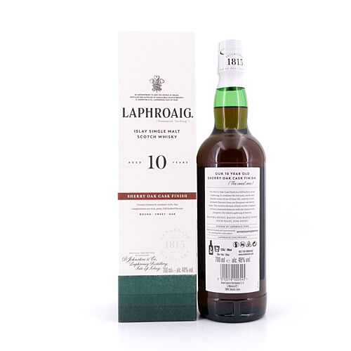 Laphroaig 10 Jahre Sherry Oak Finish  0,70 Liter/ 48.0% vol Produktbild