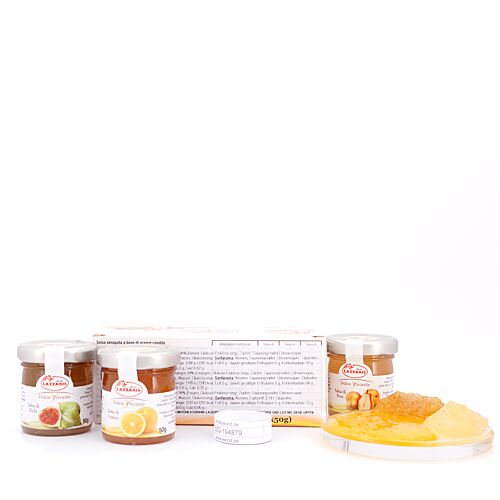 Lazzaris Salse Dolci & Piccanti Trio Senf-Sauce (Birne, Feige, Orange) 3 x 50 g 150 Gramm Produktbild