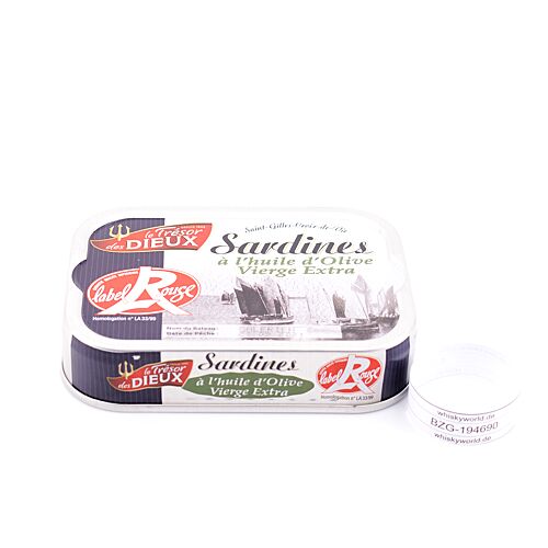 Le Trésor des Dieux Sardinen in Olivenöl Extra Label Rouge  115 Gramm Produktbild