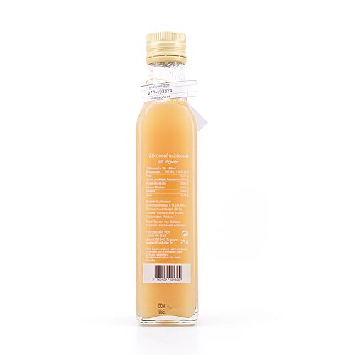 Libeluile Zitronenfruchtessig mit Ingwer 0,250 Liter Produktbild