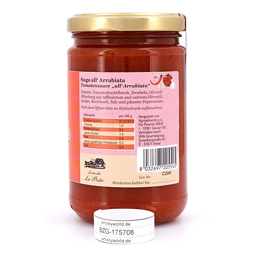 Locanda La Posta Sugo all`Arrabbiata Tomatensauce mit Peperoni 300 Gramm Produktbild