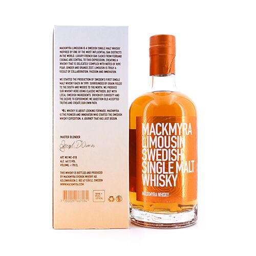 Mackmyra Limousin  0,70 Liter/ 46.1% vol Produktbild